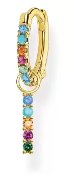 image of Thomas Sabo CR703-488-7 Gold Plated Rainbow Crystal Single Jewellery