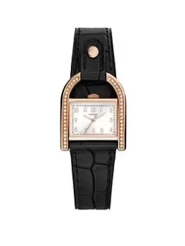 Image of Fossil Harwell Black Leather Strap Watch