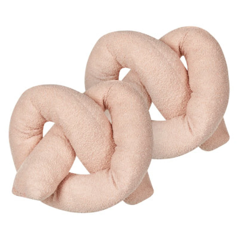 Image of Beliani Set Of 2 Decorative Cushions Gladiolus Boucle 172 X 14cm Pink Solid
