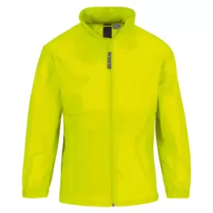 Image of B&C Childrens Sirocco Lightweight Jacket / Childrens Jackets (5/6) (Ultra Yellow)