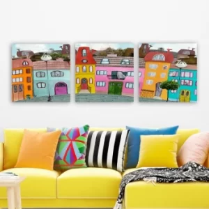 Image of P393029 Multicolor Decorative Canvas Painting (3 Pieces)