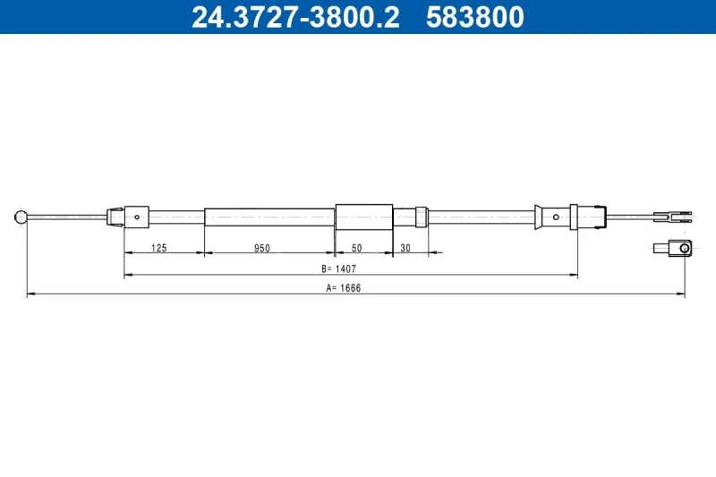 Image of Handbrake cable ATE 24.3727-3800.2