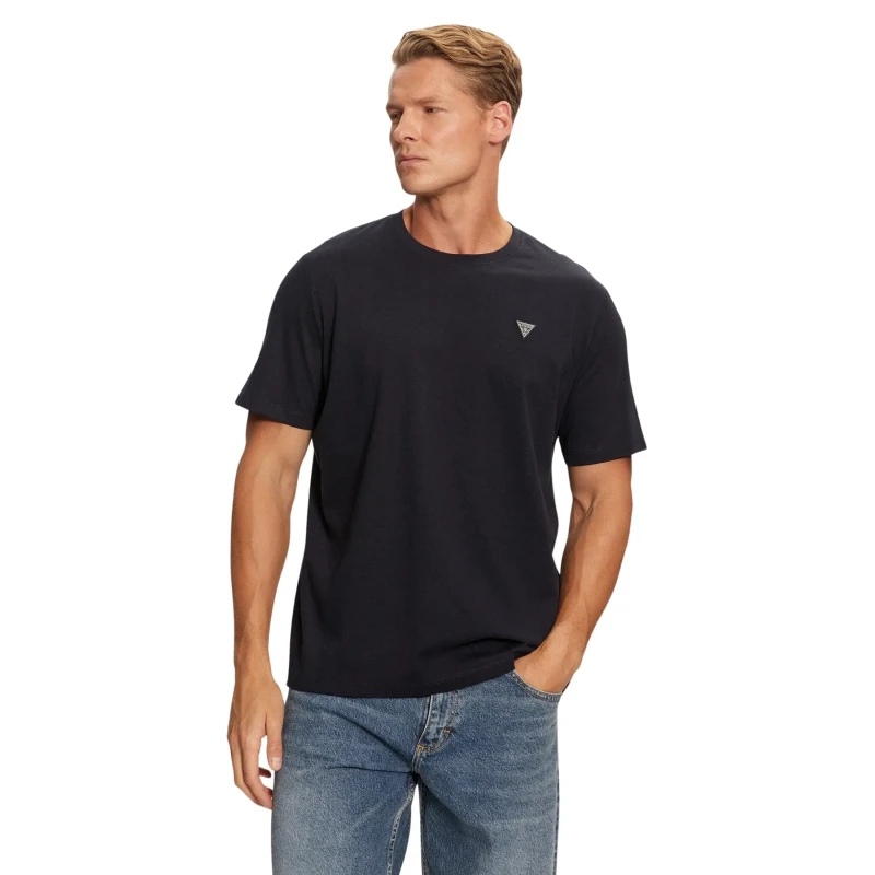 Image of Guess T-Shirt Guess Cn Patch Bleu Male L
