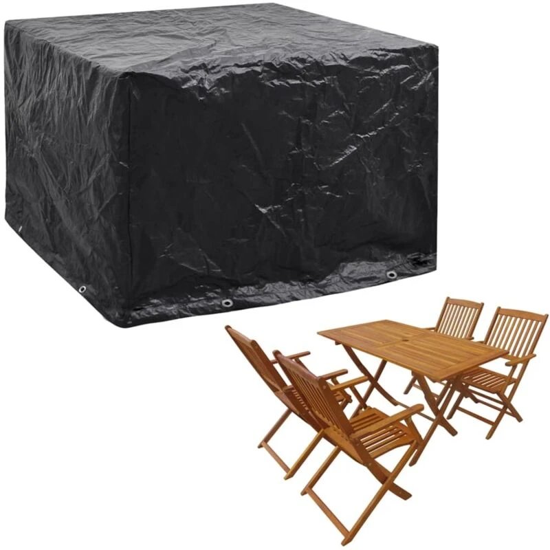 Image of vidaXL Garden Furniture Cover 8 Eyelets 122x112x98cm Table Protector Patio