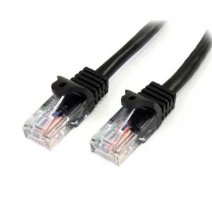 image of StarTech 45PAT50CMBK 0.5m Cat5e UUTP UTP Black networking cable