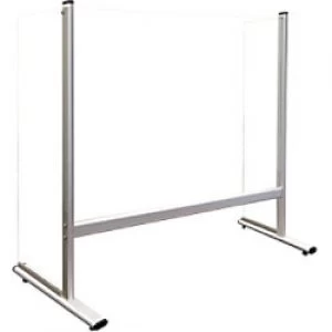 Image of Franken Counter and Desk Sneeze Guard with Side Panels Plexiglas Transparent 1000 x 650 mm