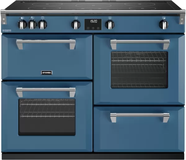 image of Stoves Richmond Deluxe ST DX RICH D1100Ei TCH TBL Electric Range Cooker with Induction Hob - Thunder Blue - A Rated