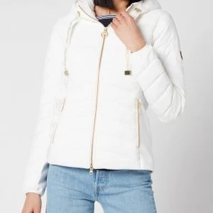 Image of Barbour International Womens Grid Quilt Jacket - Optic White - UK 12