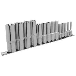 image of Sealey AK6114 TRX-Star* Socket Set 14pc Deep 1/4", 3/8" & 1/2"Sq D...