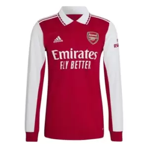 Image of adidas Arsenal FC Home Longsleeve Shirt 2022 2023 Mens - Red
