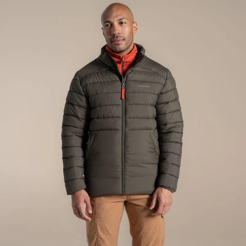 Image of Craghoppers Craghoppers Men Dalesway Padded Water-Repellent Jacket in Dark Green Size: large Dark Green L Male 5063260128858
