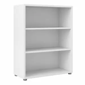 image of Prima Bookcase with 2 Shelves, white