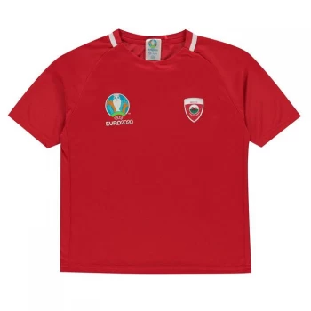 Image of UEFA Euro 2020 Wales T Shirt Junior - Red