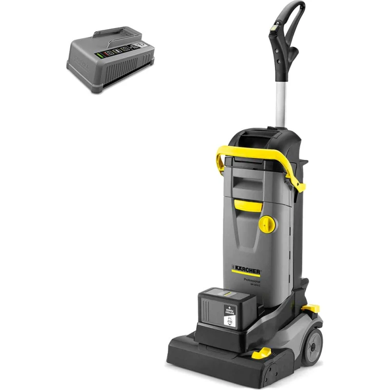 Image of Karcher BR 30/4 C BP Professional 36v Cordless Small Area Floor Cleaner and Scrubber Drier BR 30/4 C BP Batteries: 1 x 6ah Li-ion