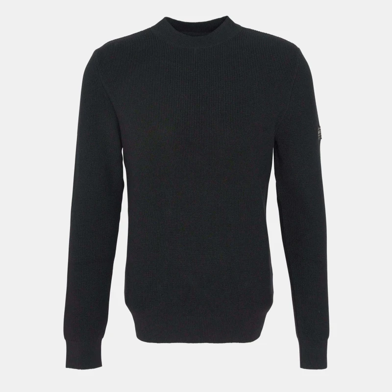 Image of Barbour International Crawley Crew Neck Jumper Black BK31 male 2XL