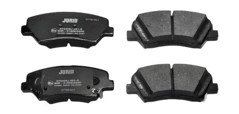 Image of JURID 573406J Brake pad set with acoustic wear warning, without accessories Brake Pad Set,disc brake (402)