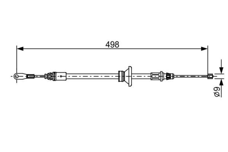 Image of Bosch 1 987 482 632 Brake Cable 498mm Cable,parking brake (124)