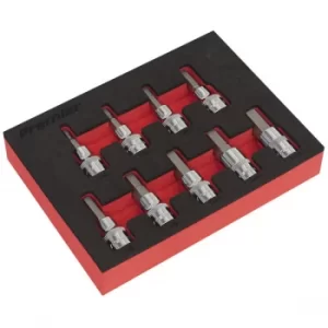 Image of Sealey AK6240 Hex Key Socket Bit Set 9pc Metric 3/8"Sq Drive