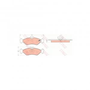 Image of Brake Pad Set TRW GDB1262