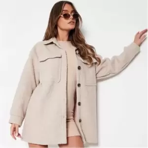 Image of I Saw It First Boucle Cosy Shacket - Brown