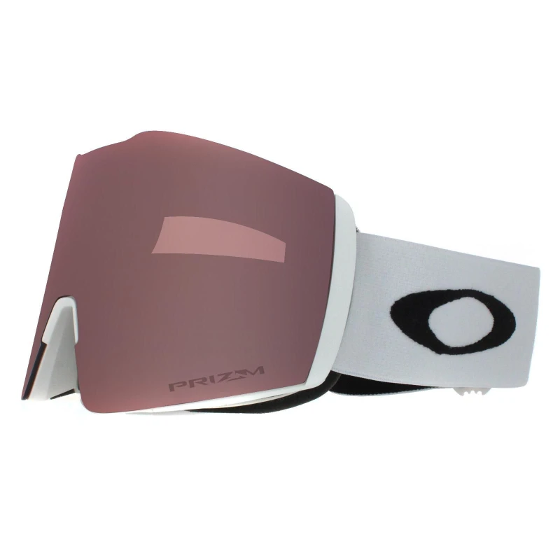 Image of Oakley Oakley Fall Line L OO7099-59 Matte White Prizm Rose Gold Iridium Ski Goggles White One Size Unisex 888392573940