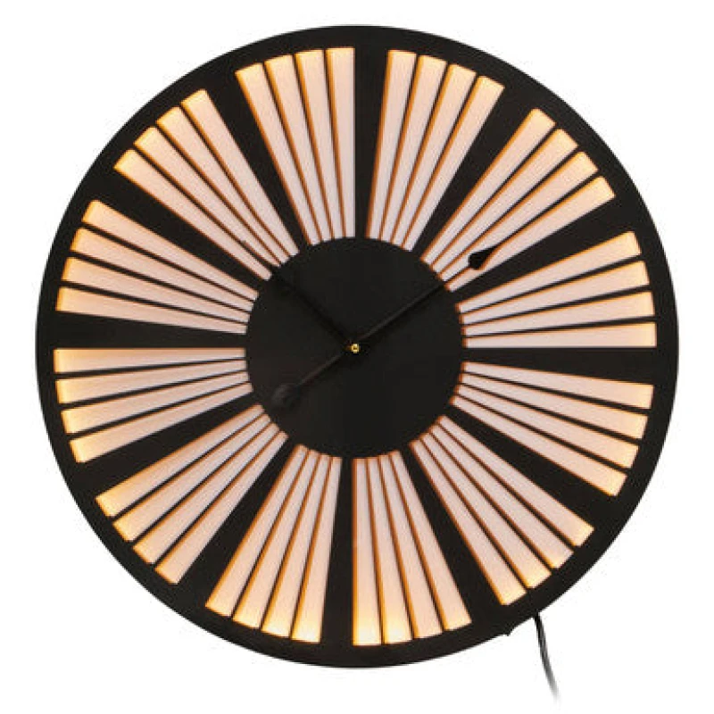 Image of Orsina Genova 60cm Dia Small Black and White LED Wall Clock