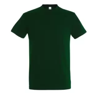 image of SOLS Mens Imperial Heavyweight Short Sleeve T-Shirt (5XL) (Bottle Green)