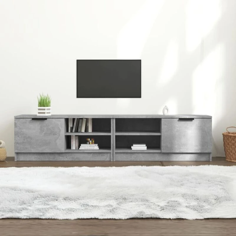Image of VIDAXL TV Cabinets 2 pcs Concrete Grey 80x35x36.5cm Engineered Wood Vidaxl 8720286965832