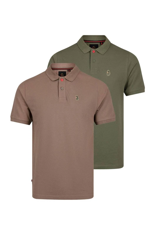 Image of Luke 1977 Mens New Mead 2pack Polo in Green Size: XL Green Male XL