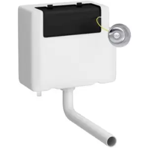 Image of Concealed Cistern and Chrome Traditional Round Dual Flush Push Button - XTY8T01B - Chrome - Nuie