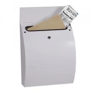 image of Phoenix Curvo Top Loading Mail Box MB0112KW in White with Key Lock