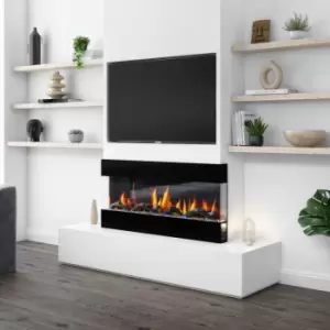 image of 42 Inch Black Built In Electric Fire - AmberGlo