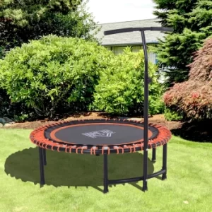 Image of HOMCOM Round Mini Trampoline Exercise Bungee Rebounder Adjustable Handle Bar