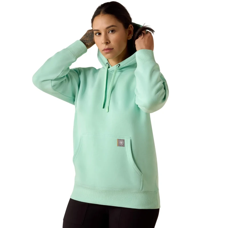 Image of Womens hooded sweatshirt Ariat Rebar Vert Female L