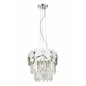 Image of Impex Celine Crystal Laser Cut 4 Light Ceiling Chrome