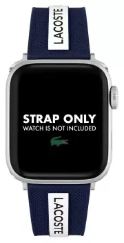 Image of Lacoste 2050002 Apple Strap Blue And White Silicone Watch