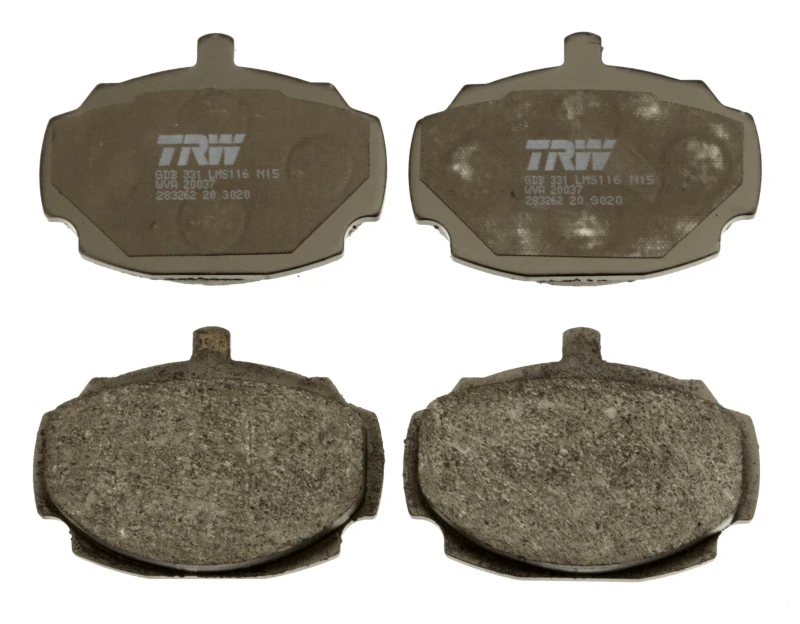 Image of TRW GDB331 Brake pad set not prepared for wear warning indicator Brake Pad Set,disc brake (402)