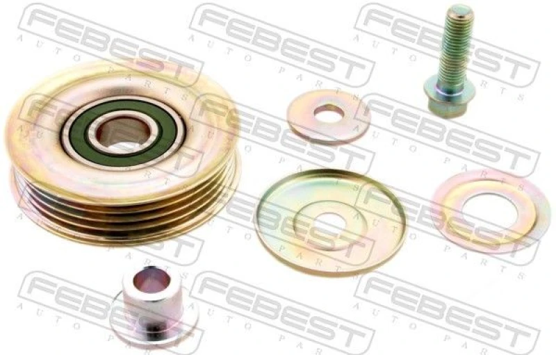 Image of FEBEST 0387-CRV Tensioner Pulley Tensioner Pulley,v-ribbed belt (310)