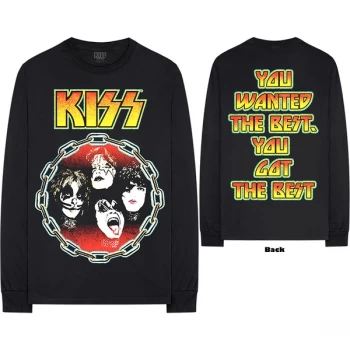 Image of KISS - You Wanted The Best Unisex Small Long Sleeved T-Shirt - Black