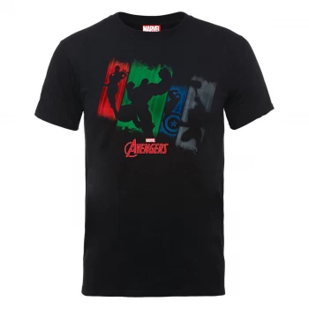 image of Marvel Avengers Team Punch T-Shirt - Black - XL