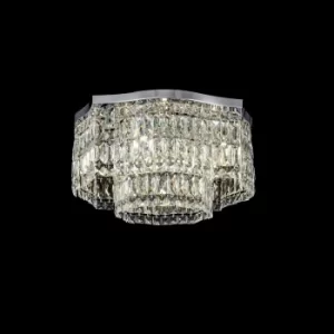 Image of Dune Flush Ceiling Lamp Chrome, 6 Light, E14