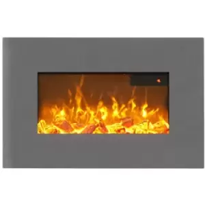 image of WM-9541 Electric Wall Mounted Fire with Remote in Grey, 26" - Sureflame