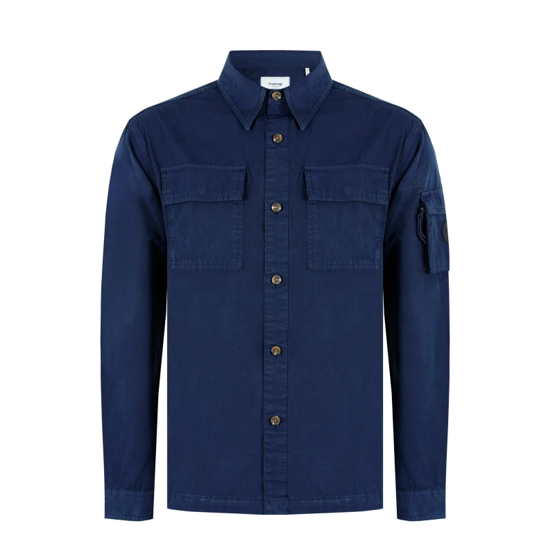 Image of Firetrap Andor Utility Overshirt Mens - Blue Blue S