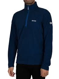 Image of Regatta Blue 'Montes' Lightweight Hooded Mini Stripe Fleece - 10
