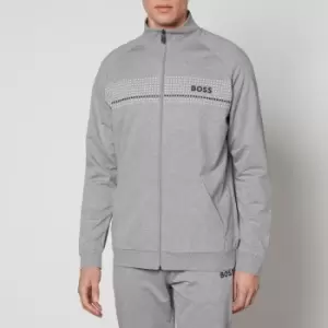 Image of BOSS Bodywear Authentic Zipped Cotton-Jersey Sweatshirt - S