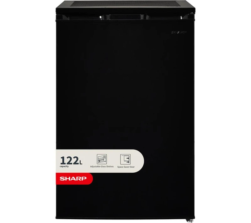 Image of Sharp SJ-UE121M4B-EN Fridge with Ice Box - Black - E Rated