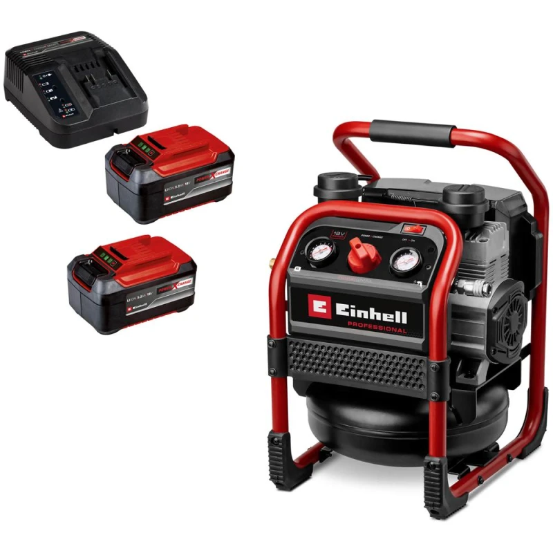 Image of Einhell Professional SILENZZO 18/160 18v Cordless Air Compressor 2 x 5.2ah Li-ion Charger SILENZZO 18/160