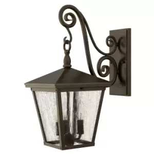 Image of Outdoor IP44 3 Bulb Wall Light Regency Bronze LED E14 60W