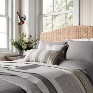 image of Helena Springfield Denim Look Kingsize Duvet Cover Set, Grey