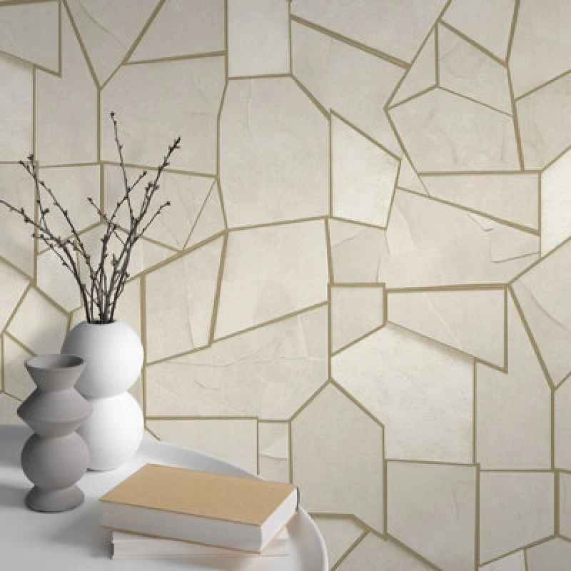 Image of Elle By Erismann Mosaique Textured Vinyl Wallpaper